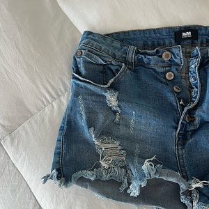 High Rise Denim Shorts